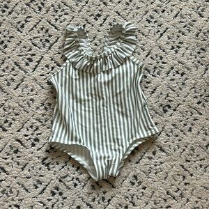 Never worn H&M green seersucker 3-6m swimsuit